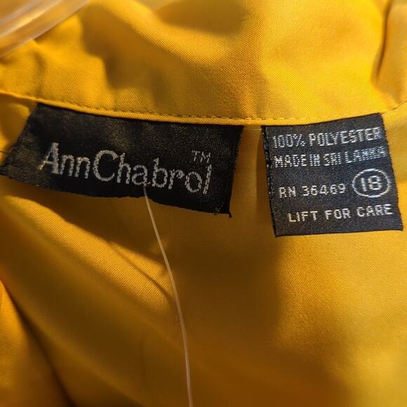 VINTAGE ANN CHABROL Mustard Yellow Button Up Blouse 18 K-Mart Modern Large - Picture 9 of 11